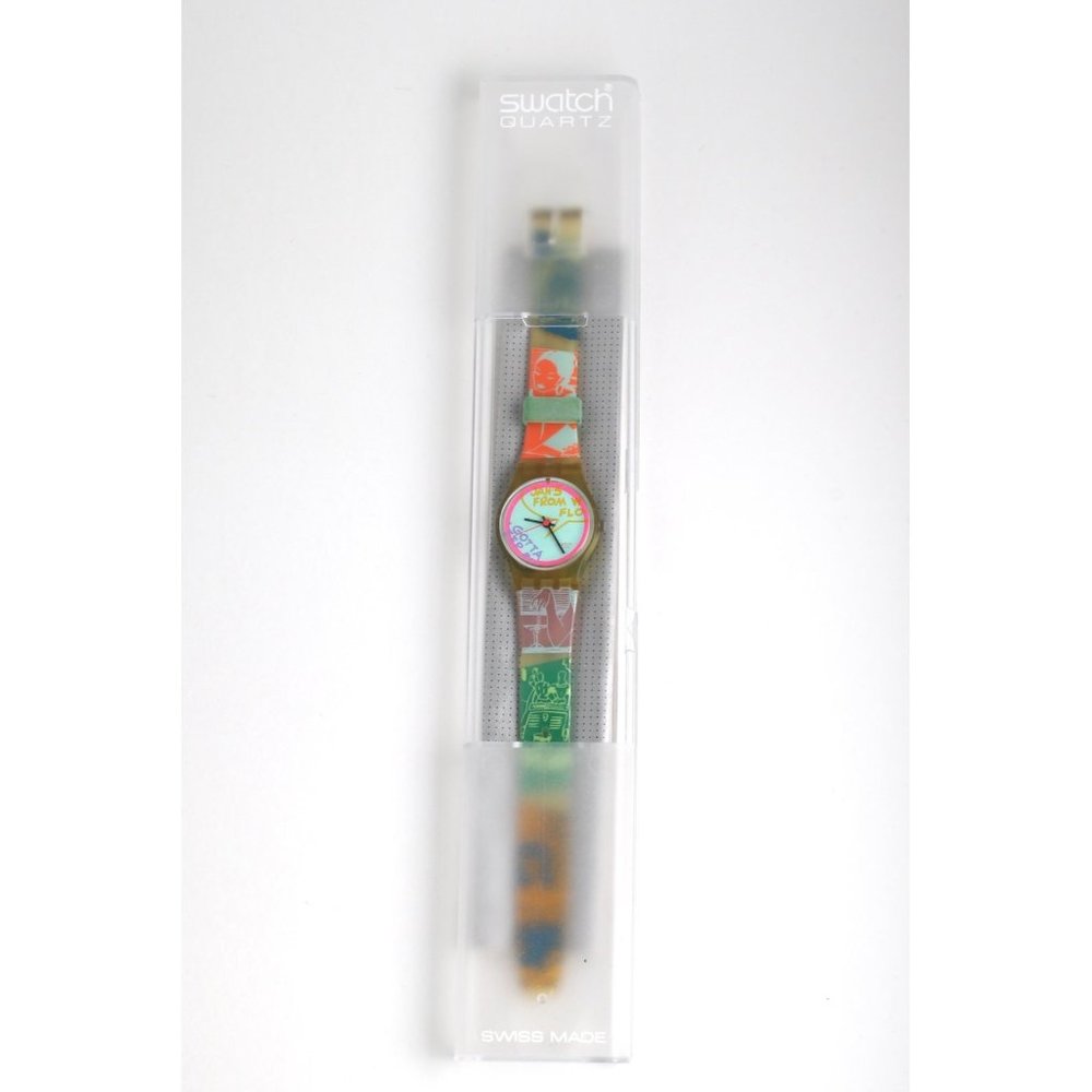 Swatch Watch LN111 Betty Lou Ladies Vintage 90s Pop Art Wristwatch